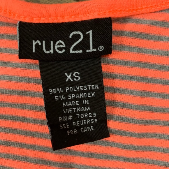 Orange and grey stripped tank top XS - Picture 2 of 3